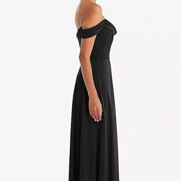 Thread TH065..Off-the-Shoulder Draped Neckline Maxi Dress....Black...Size 12 - Picture 5 of 7